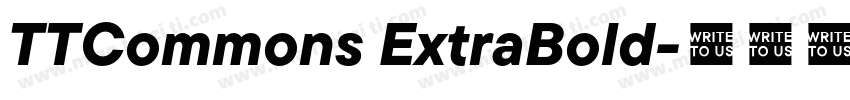 TTCommons ExtraBold字体转换